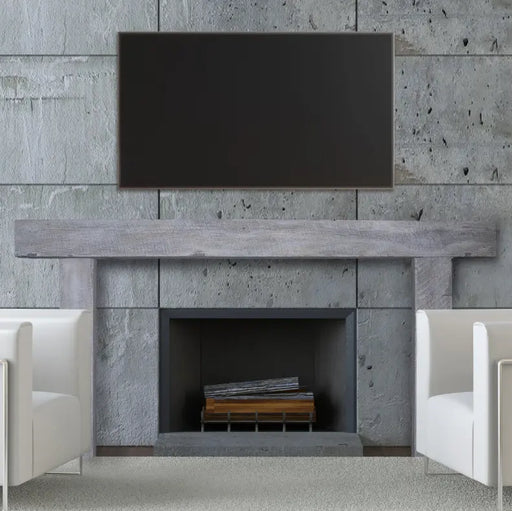 Lexington Hitching Post Weathered Grey Non-Combustible Mantel Surround Lexington Hearth Dreamwood Living