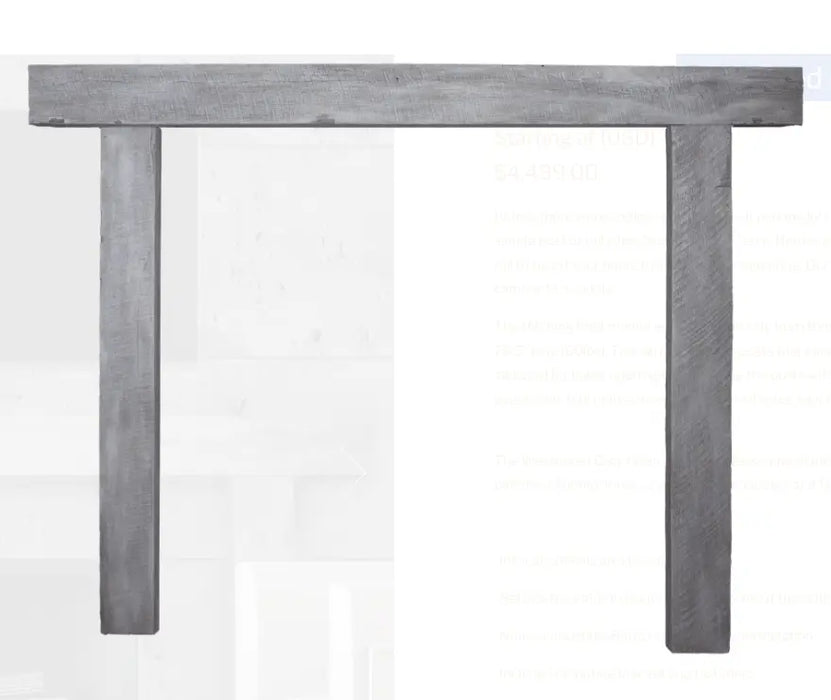 Lexington Hitching Post Weathered Grey Non-Combustible Mantel Surround Lexington Hearth Dreamwood Living