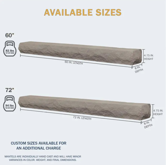 Lexington Rockface Series Fireplace Non-Combustible Mantel Lexington Hearth Dreamwood Living
