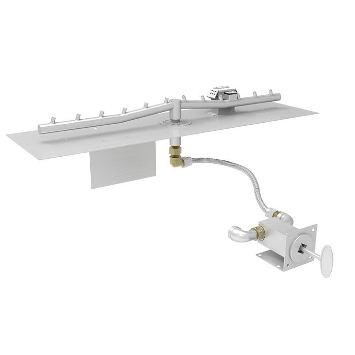 HPC 36" Linear Flat Torpedo Pan Match Lit Fire Pit Insert