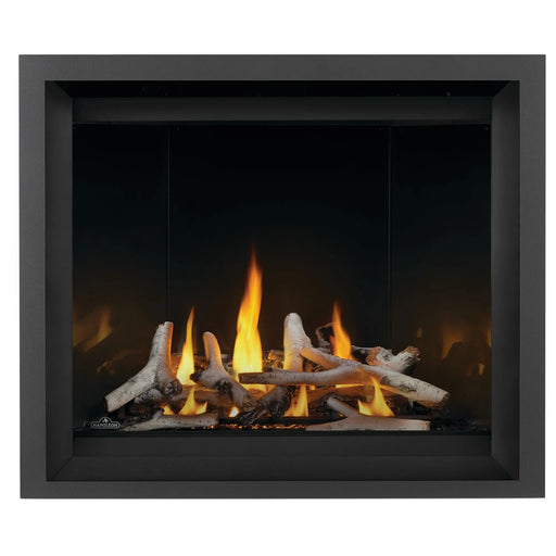 Napoleon Altitude X Series 42" Direct Vent Gas Fireplace - front view with driftwood logs burning