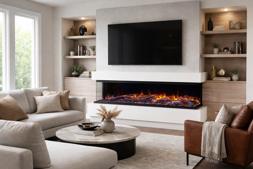 Amantii Fire & Ice LumaForest Built-In 3-Sided Electric Fireplace