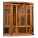 Maxxus 3 Person Corner Low EMF FAR Infrared Sauna - Canadian Red Cedar