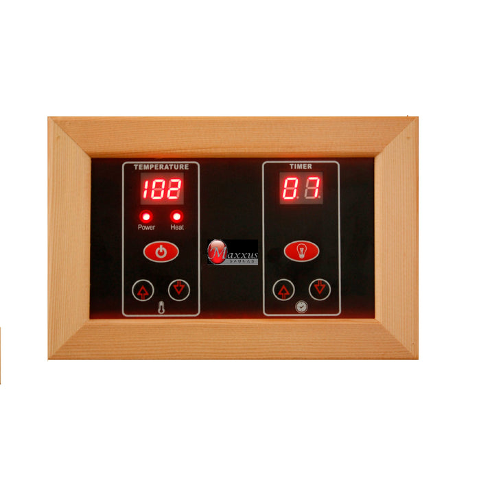 Maxxus 3 Person Corner Low EMF FAR Infrared Sauna - Canadian Red Cedar - view 7