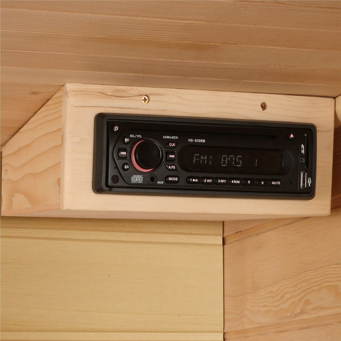 Maxxus 3 Person Corner Low EMF FAR Infrared Sauna - Canadian Red Cedar - view 8