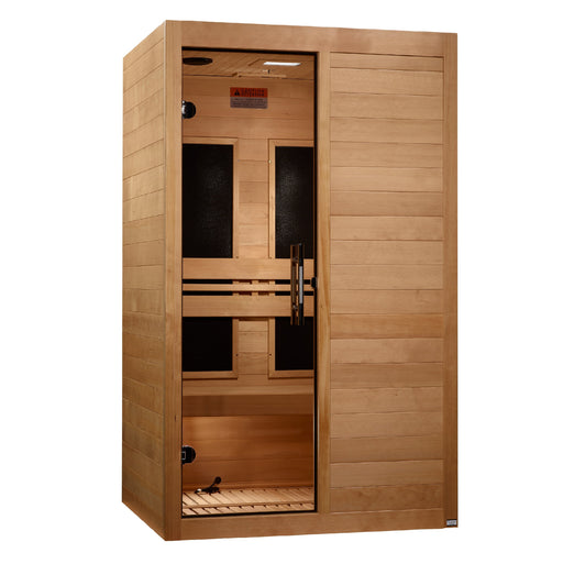 Maxxus S-Line Elite 2 Person Ultra Low EMF FAR Infrared Sauna - Canadian Hemlock