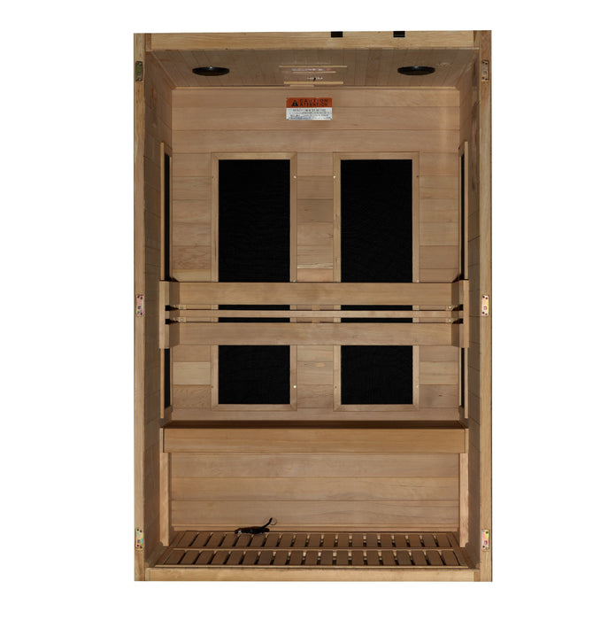 Maxxus S-Line Elite 2 Person Ultra Low EMF FAR Infrared Sauna - Canadian Hemlock - view 4