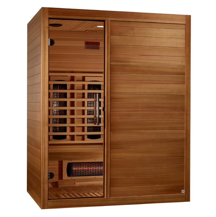 Maxxus Amparo 3 Person Full Spectrum Near Zero EMF Infrared Sauna - Pacific Cedar
