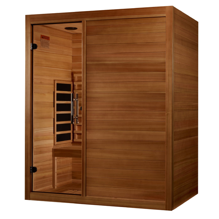 Maxxus Amparo 3 Person Full Spectrum Near Zero EMF Infrared Sauna - Pacific Cedar - view 3