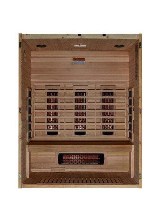 Maxxus Amparo 3 Person Full Spectrum Near Zero EMF Infrared Sauna - Pacific Cedar - view 4