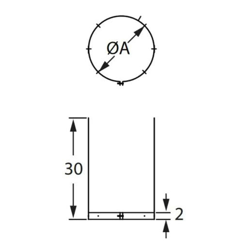 Majestic 14" Dura Vent DuraChimney ll 14DCA-ES Elbow Strap Majestic