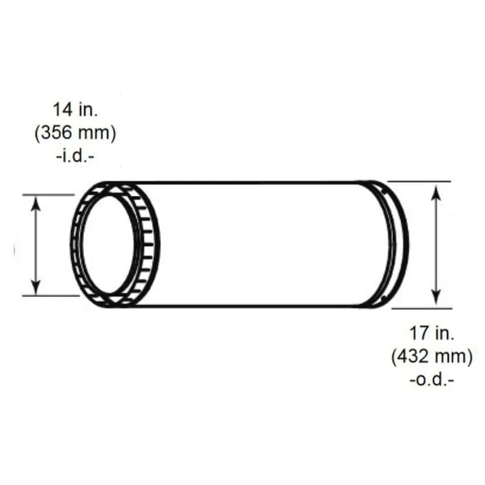 Majestic 14" Dura Vent DuraChimney ll Chimney Pipe Section Majestic