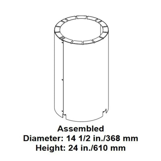 Majestic 24" AS8 Straight Attic Insulation Shield with Straight Flue for SL300 Series Pipe Majestic