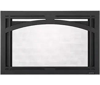 Majestic 30" Black Tuscan Arch Screen Front for Trilliant Gas Fireplace Insert Majestic