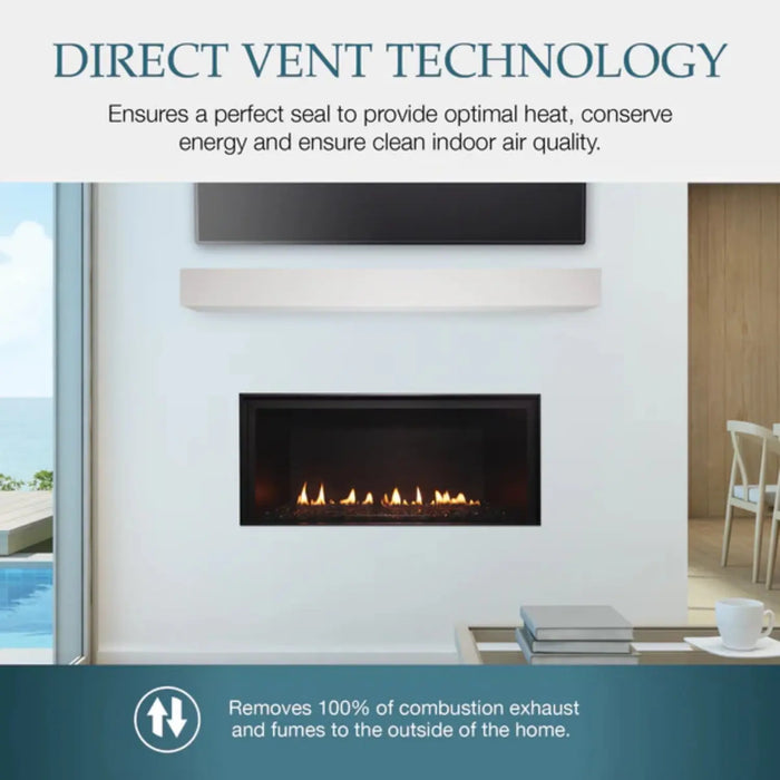Majestic 36" Direct Vent Linear Contemporary Gas Fireplace with IntelliFire Ignition System