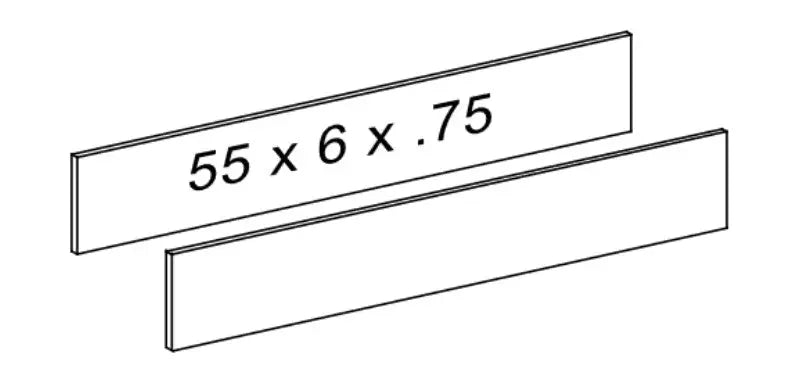 Majestic 55" x 6" Driftwood Marble Linear Header and Riser Majestic
