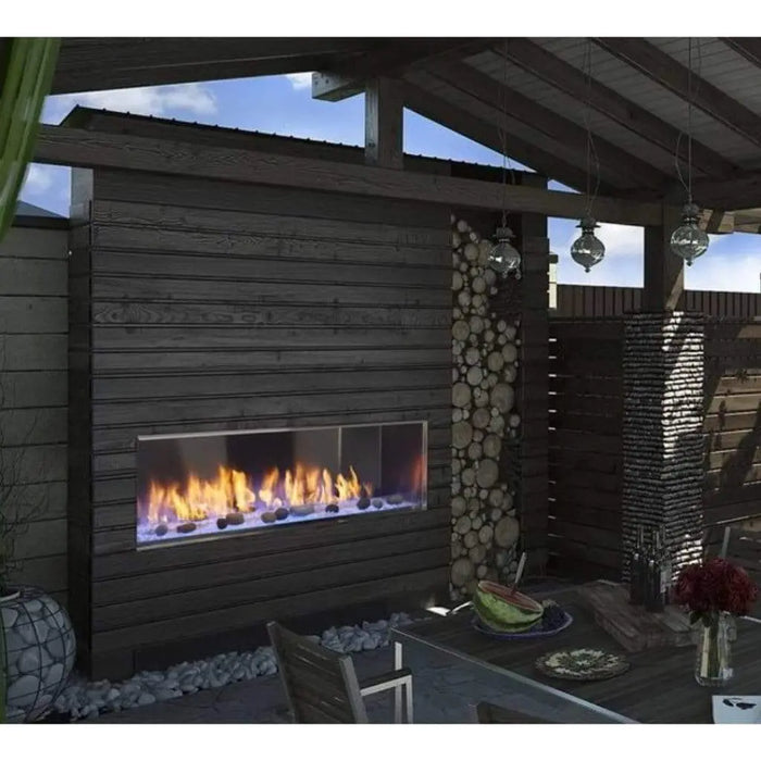 Majestic 60" Lanai Contemporary Outdoor Linear Vent Free Gas Fireplace with IntelliFire Plus Ignition System Majestic