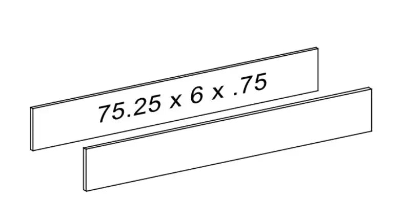 Majestic 75.25" x 6" Driftwood Marble Linear Header and Riser Majestic