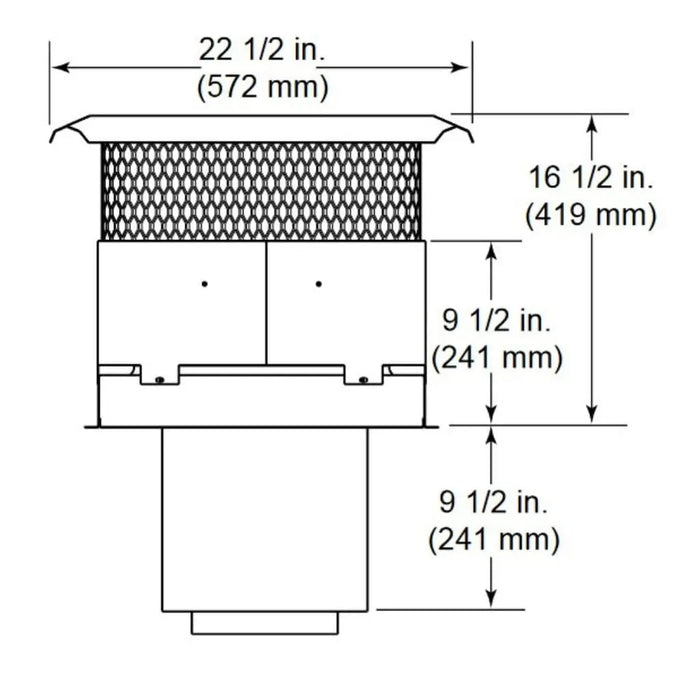 Majestic 8" TCT375 Terra Cotta Vertical Termination Cap for SL300 Series Pipe Majestic