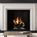 Majestic ASH42-B Ashland 42" Open Wood Burning Fireplace - front view with a white mantel surround