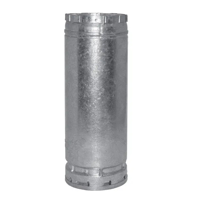 DuraVent B-Vent 10" Large Diameter Round Rigid Pipe - galvanized round pipe section