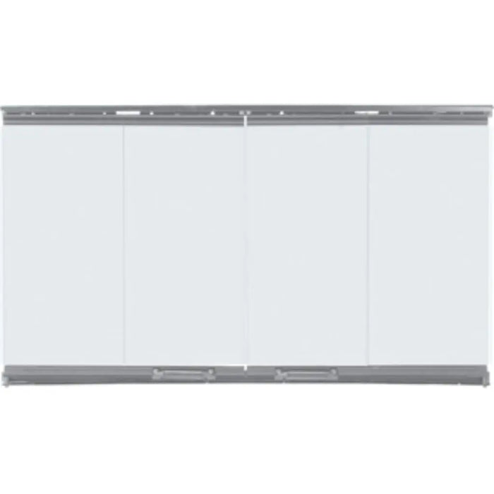 Majestic BiFold Glass Doors for Villawood Outdoor Wood Burning Fireplace Majestic