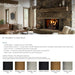 Majestic BILT36 Biltmore 36" Open Wood Burning Fireplace - brochure page with features and interior panel options