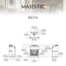 Majestic BILT36 Biltmore 36" Open Wood Burning Fireplace - dimension drawing labeled BILT36