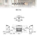 Majestic BILT42 Biltmore 42" Open Wood Burning Fireplace - dimension drawing labeled BILT42