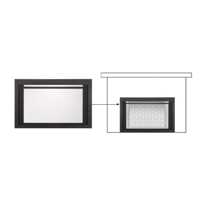 Majestic Black Clean Screen Front for Ruby and Trilliant  Gas Fireplace Inserts Majestic Dreamwood Living