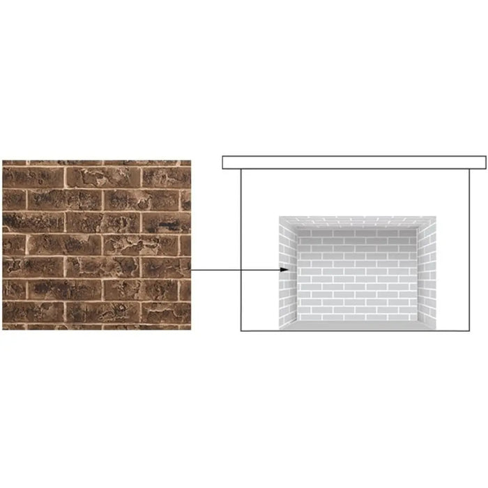 Majestic Brick Interior Panels for Marquis II See-Through Direct Vent Fireplace Majestic