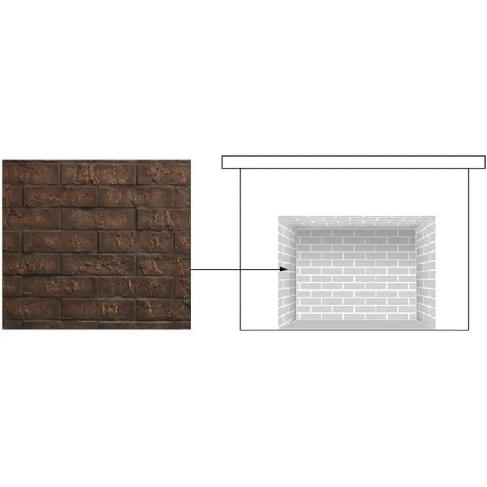 Majestic Brick Interior Panels for Quartz Series Fireplaces Majestic