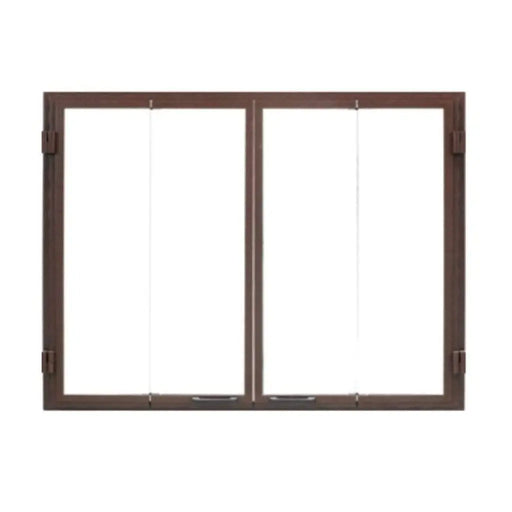 Majestic Bronze Outdoor Glass Bi-Fold Door for Castlewood 42" Wood Burning Fireplace Majestic
