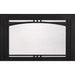 Majestic Contemporary Arched Front for Ruby and Jasper Gas Fireplace Inserts - black arched front, front view