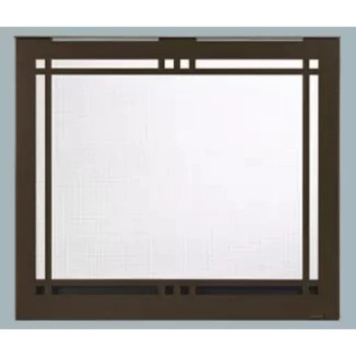 Majestic Contemporary Rectangular Door Front for Quartz Platinum Fireplace Majestic