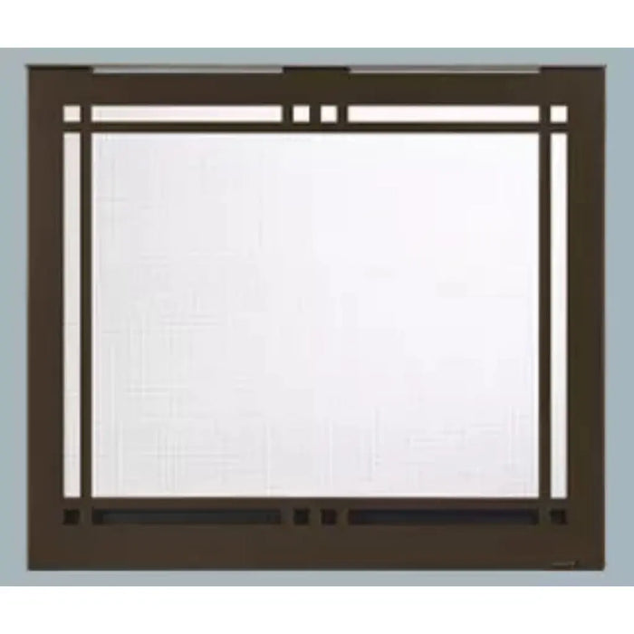Majestic Contemporary Rectangular Door Front for Quartz Platinum Fireplace Majestic