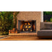 Majestic Cottagewood 36" Traditional Outdoor Wood Burning Fireplace With Gray Herringbone Refractory Majestic