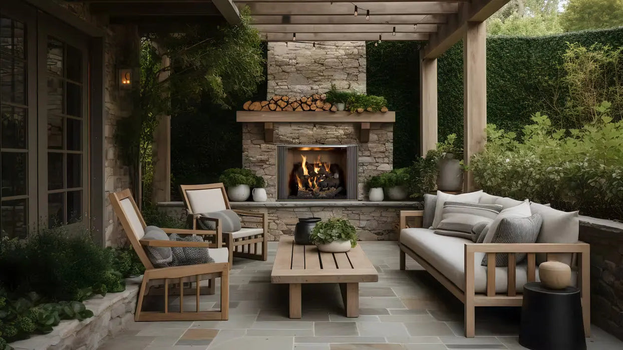 Majestic Cottagewood 50" Outdoor Wood Burning Fireplace Majestic Dreamwood Living