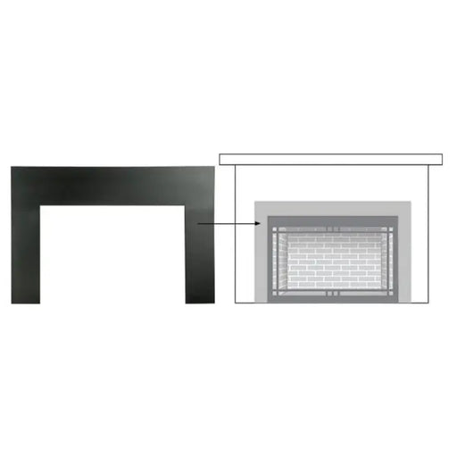 Majestic Custom Metal Surround for Jasper, Ruby and Trilliant Gas Fireplace Inserts Majestic