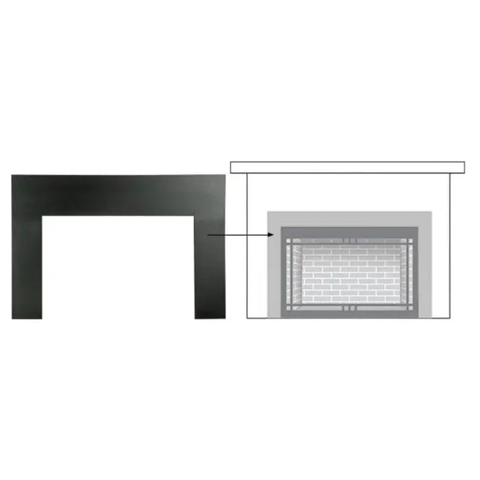 Majestic Custom Metal Surround for Jasper, Ruby and Trilliant Gas Fireplace Inserts Majestic