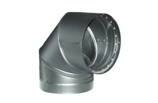 Majestic DVL DV-6DVL-E90 6" 90 Degree Black Double-Wall Elbow Majestic