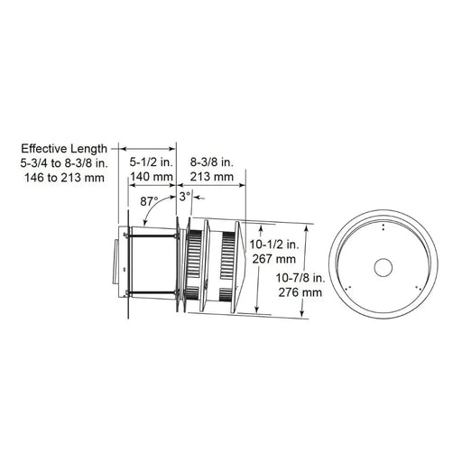 Majestic DVP-HRC-ZC-SS Horizontal High Rise Termination Cap Majestic