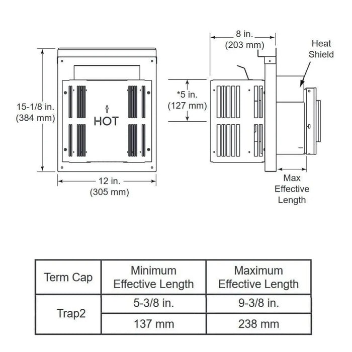 Majestic DVP-TRAP2 Horizontal Termination Cap Majestic