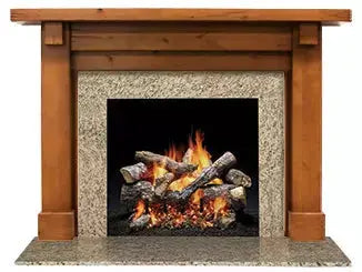 Majestic Design Series Battlefield C 53" Primed MDF Rustic Style Flush Wood Fireplace Mantel Majestic