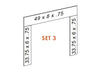 Majestic Design Series Set 3 49" Single-Pack Blue Tundra Marble Stone Surround Majestic