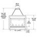 Majestic DSR42 Designer Series 42" See-Through Radiant Wood Burning Fireplace - dimension drawing