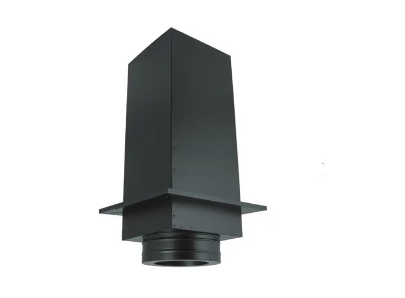 Majestic DuraTech DV-6DT-CS24R 6" x 24" Black Reduced Clearance Square Ceiling Support Box Majestic