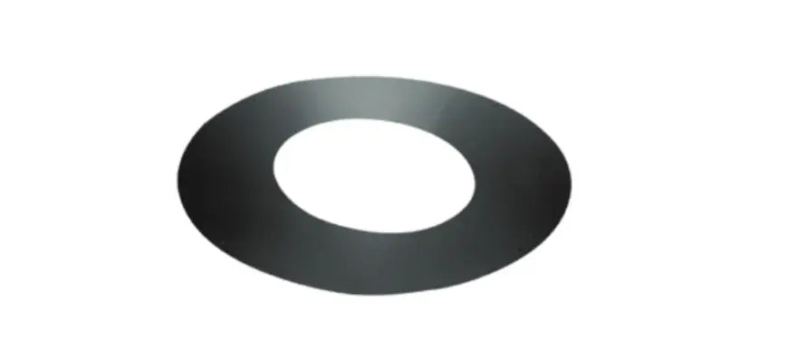 Majestic DuraTech DV-6DT-RSTC3 6" Black Galvalume Trim Collar for 0/12 - 3/12 Pitch Roof Support Majestic