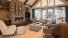 Majestic ECHEL36IN-C Echelon II 36" Linear Direct Vent Gas Fireplace - installed in a stone wall in a great room (view 2)