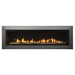 Majestic ECHEL60IN-C Echelon II 60" Linear Direct Vent Natural Gas Fireplace - front view with a wide gray front